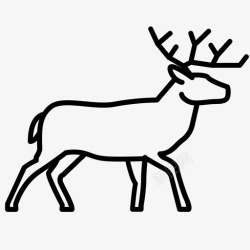 森林国王鹿动物森林图标高清图片