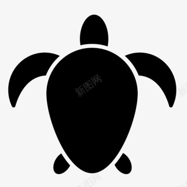海龟海洋生物乌龟图标图标