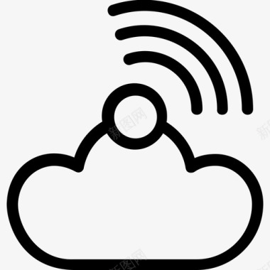 科技云wifi云icloud互联网图标图标