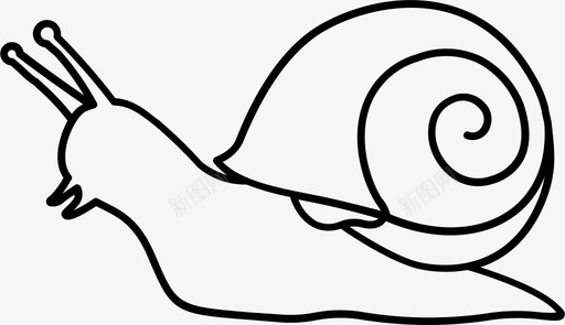蜗牛淡水陆地图标图标