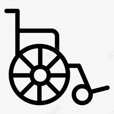车轮椅子运输图标图标