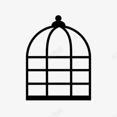 笼子鸟篱笆图标图标