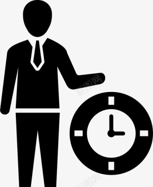 时间管理持续时间会议图标图标