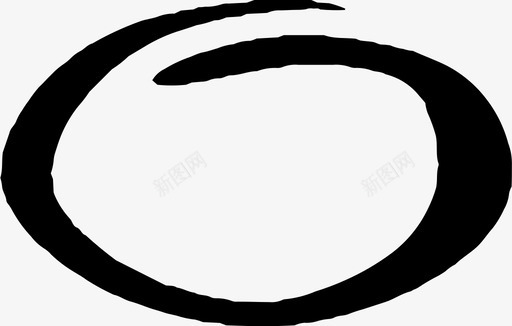 圆形椭圆形手绘图标图标