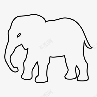 大象非洲动物自然图标图标
