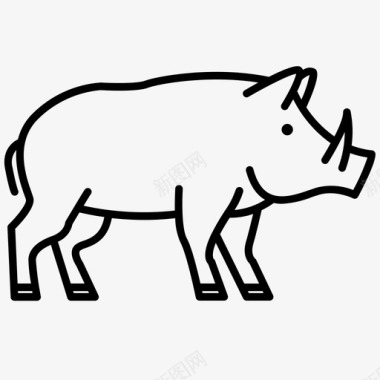 大图免抠野猪动物大图标图标