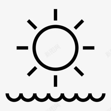 海阳海洋阳光图标图标