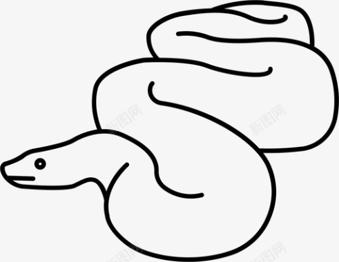 爬行动物水蟒蟒蛇巨蟒图标图标