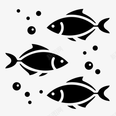 鱼类水族馆海鲜图标图标