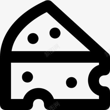 奶酪奶酪块乳制品图标图标