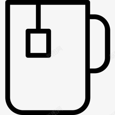 三色马克杯茶杯咖啡马克杯图标图标
