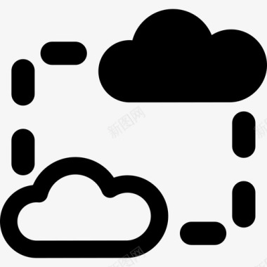 天气演变云发展图标图标