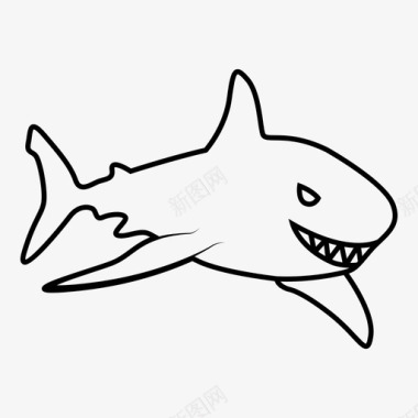 鲨鱼大鲨鱼猎人图标图标
