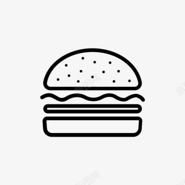 汉堡奶酪汉堡快餐图标图标