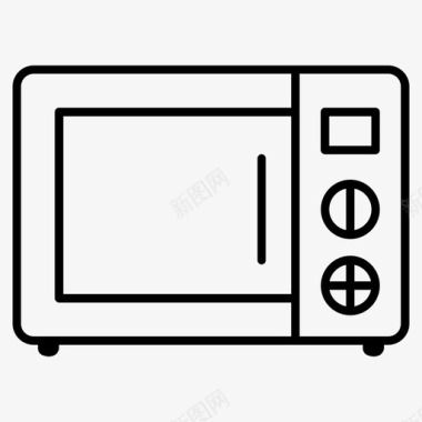 科技显示器微波炉普通微波炉烹饪图标图标