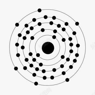 晶体作品碲碲原子化学图标图标