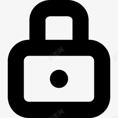 带点的挂锁安全性基本用户界面图标图标