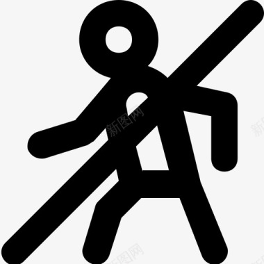 禁止行人人行横道表情符号图标图标