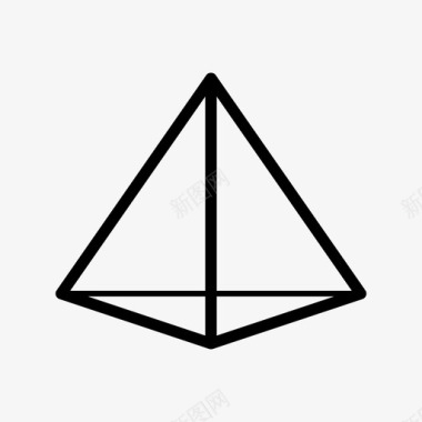 三角金字塔几何形状几何学图标图标