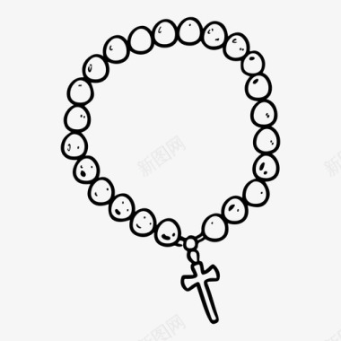 十字架手镯十字架宗教图标图标