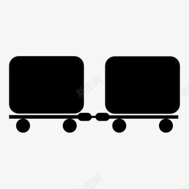 卡车集装箱板条箱图标图标