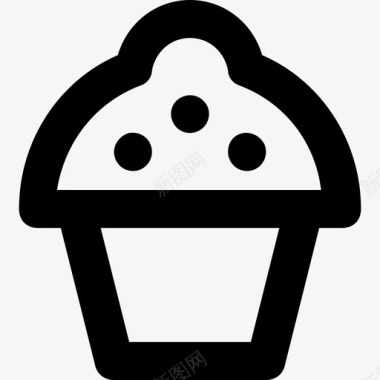 纸杯蛋糕面包房甜点图标图标
