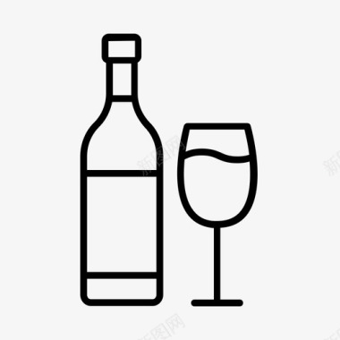 葡萄酒葡萄栽培酒瓶图标图标