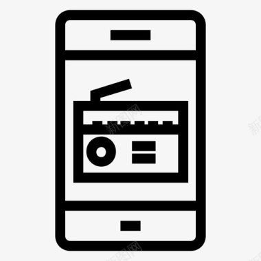 功能沙发床手机iphone收音机图标图标