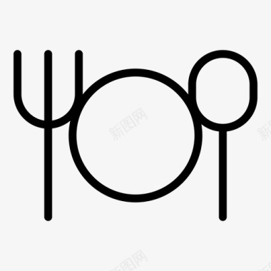 餐厅叉子盘子图标图标