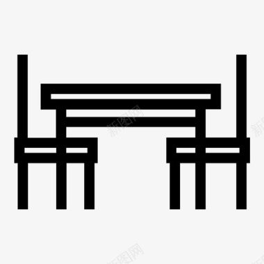 餐桌餐厅家具和家居装饰图标图标