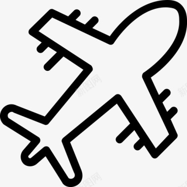 飞机客机航班图标图标