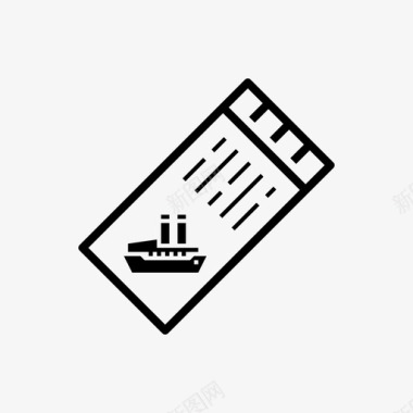 邮轮票船夏图标图标