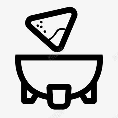 薯条和莎莎酱蘸酱食品图标图标