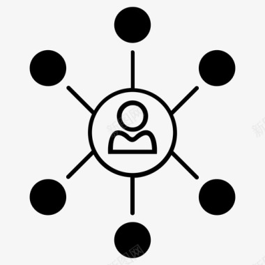 社区团体网络图标图标