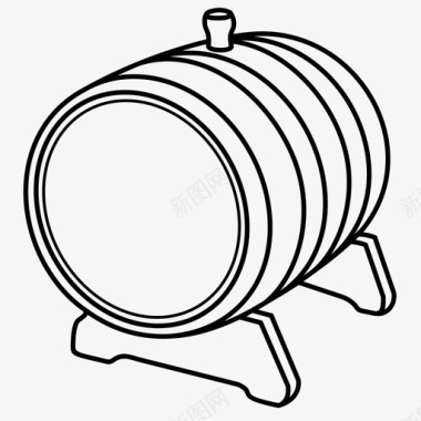 橡木桶图标图标