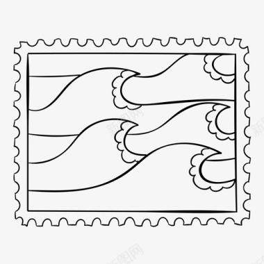 邮件标志邮票邮件标记图标图标