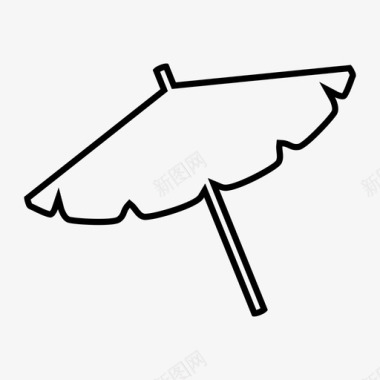 阳伞夏天太阳伞图标图标