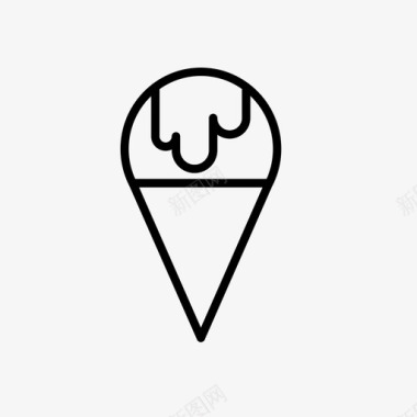 冰淇淋筒雪糕筒食物图标图标