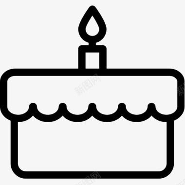 生日面包店蛋糕图标图标