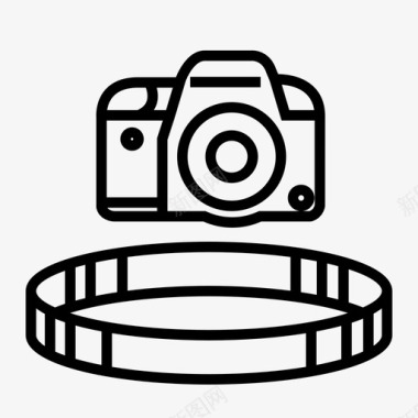 摄影镜头过滤器相机面罩图标图标