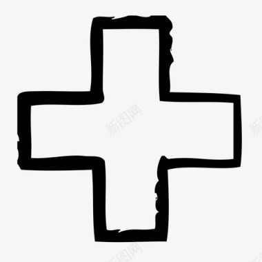 十字架十字架救护车急诊图标图标