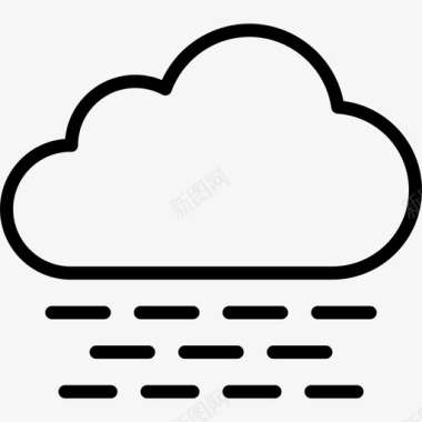 雾天气天气预报气象线条艺术图标图标
