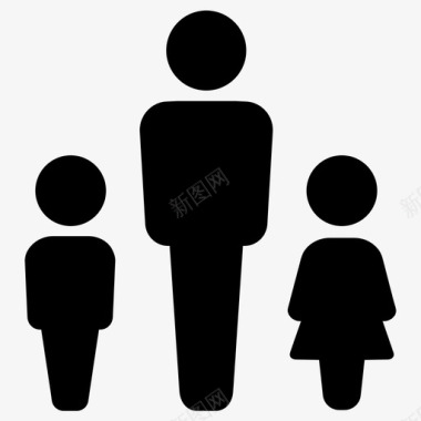 父亲和孩子女儿单亲图标图标