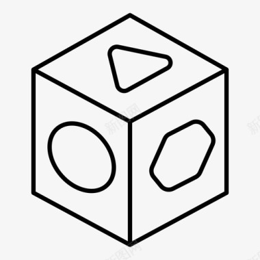 立方体立方体玩具图标图标