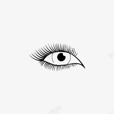 眼睛睫毛女孩的眼睛图标图标