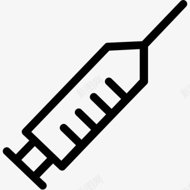 打疫苗注射器注射静脉注射图标图标