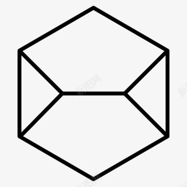 六角形框架六边形框架宝石图标图标