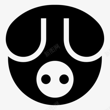 财神猪猪农场杂六字形图标图标