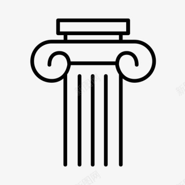 古希腊建筑柱子图标图标