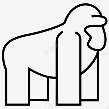猩猩动物大猩猩图标图标